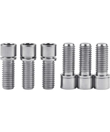 Wanyifa M8 x 20mm Titanium Ti Bolt with Washer for BMX Bicycle Stem - Pack of 6 | Lightweight and Durable Titanium Bolts - Buy Online on SooperMarket.com