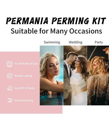 PERMANIA Lash Perm Kit - 10g Lash Lift Sachet with Eyelash Adhesive - 8 Weeks Mega L Curl - Great Smell - Brow Lamination - Long-Lasting Results - Buy Online on SooperMarket.com