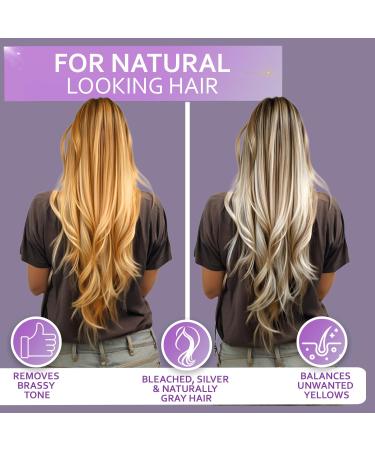 Purple Conditioner for Blonde Hair - Sulfate & Paraben Free Toner - Eliminate Brassy Tones for Color Treated Bleached Silver White & Gray Hair - Unisex Care - Buy Online on SooperMarket.com