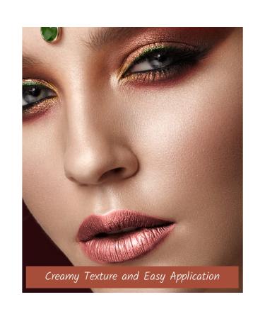 Mynena Metallic Lipstick Liquid: Frosted, Long-Lasting & Waterproof - Copper Light | Gluten-Free, Paraben-Free, Talc-Free, Cruelty-Free & Vegan - Buy Online on SooperMarket.com