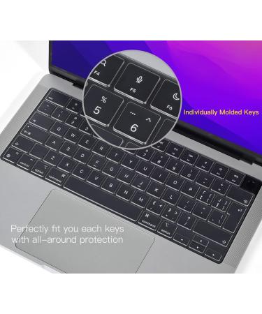 CaseBuy Premium Ultra Thin Keyboard Cover for 2023 2022 2021 M3 M2 M1 Pro/Max Apple MacBook Pro 14" 16" Model A2442 A2779 A2918 A2485 A2780 A2991 EU Keyboard Layout Protector Skin -Clear MacBook Pro 14" 16"(2021-2023) - Buy Online on SooperMarket.com