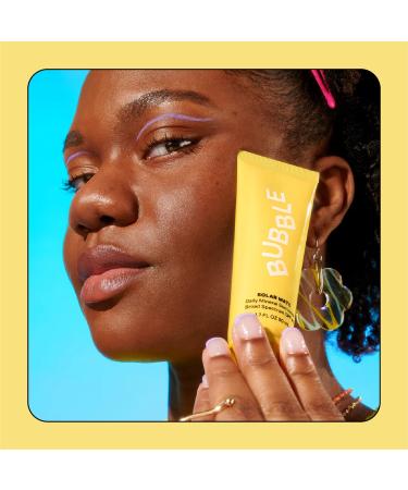 Bubble Skincare Solar Mate SPF 40 Mineral Sunscreen - Zinc Oxide Blue Light Protection Lightweight & No White Cast - 50ml - Buy Online on SooperMarket.com