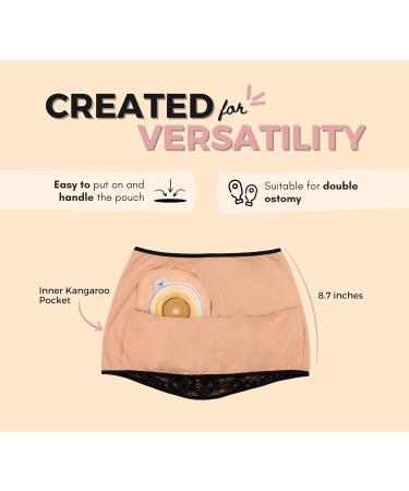 Siil Stoma Bandage & Black Cover for Colostomy Urostomy Ileostomy Bags - XS-XXL for Women - Buy Online on SooperMarket.com