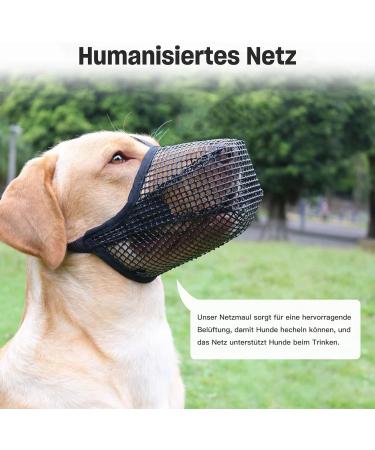 Professional Dog Muzzle - Breathable Adjustable Network for Medium & Large Dogs | Prevent Biting Chewing & Barking - Buy Online on SooperMarket.com