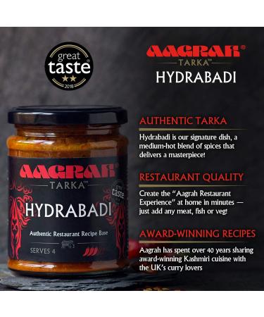 Aagrah Tarka Indian Curry Cooking Sauces Gift Box - Karahi Achari and Hydrabadi - Authentic Restaurant Recipes - 3 x 270g - Each Jar Serves 3-4 - Buy Online on SooperMarket.com