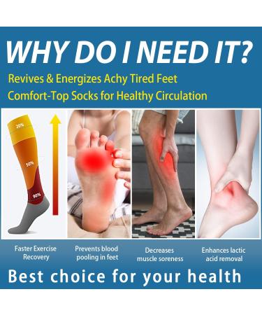 Compression Socks 20-30mmHg for Women & Men 6 Pairs Large-X-Large, Ideal for Running, Nursing & Sports | A03-Assorted - Buy Online on SooperMarket.com