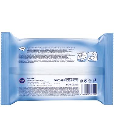 Nivea Baby Soft & Cream Wet Wipes - 63 Extra-Soft Cloths for Gentle Cleaning of Sensitive Baby Skin - Nourishing Moist Towels - International Shipping Available - Buy Online on SooperMarket.com