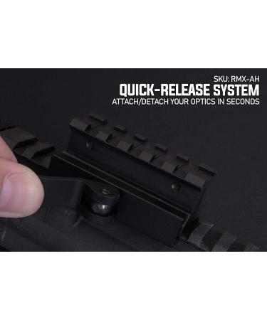 Monstrum Lockdown Series 2.5 Picatinny Riser Mount w/ Quick Release | Adjustable Height - Buy Online on SooperMarket.com