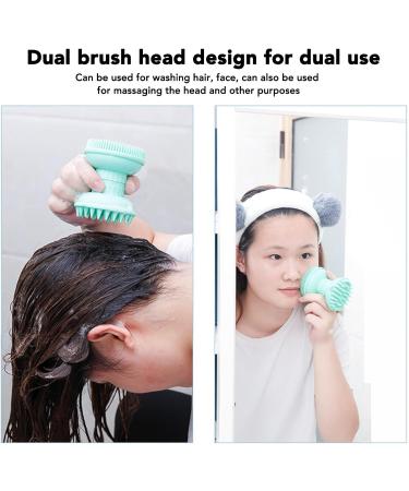 Buy Dual Head Facial Cleansing Brush & Silicone Scalp Scrubber Exfoliate & Massage for Radiant Skin | International Shipping - Buy Online on SooperMarket.com