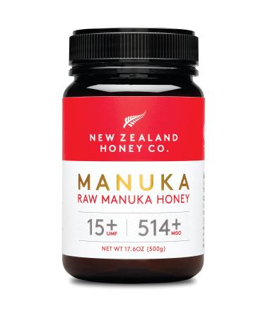 New Zealand Honey Co. Manuka Honig MGO 514+ / UMG 15+ |Active and raw |Made in New Zealand |Certified methylglyoxal content |500g 500 g (1 -pack)