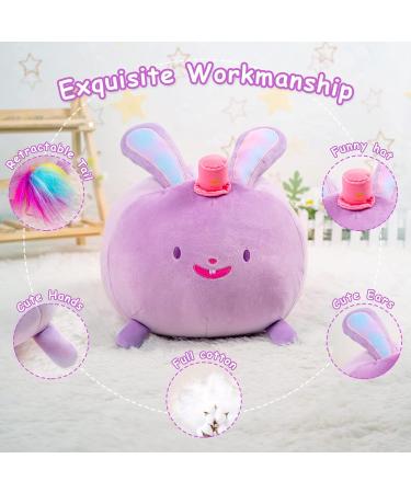 Mewaii 16'' Soft Bunny Plush Pillow - Fluffy Squishy Rabbit Toy for Adults and Kids (Purple, 16in) - Buy Online on SooperMarket.com