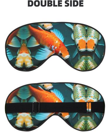 HD Japanese Koi Fish Eye Mask - Soft Breathable Sleep Mask for Women | Perfect for Travel & Relaxation - Buy Online on SooperMarket.com