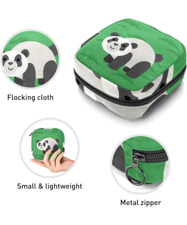 Anna Cowper Green Pandan Sanitary Napkin Storage Bag | Multi-colored Portable Period Bag for Women | Menstrual Cup & Nursing Pad Holder - Buy Online on SooperMarket.com