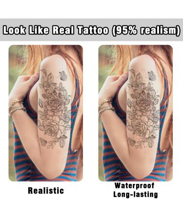 Celaza Temporary Tattoos for Women - 275 Styles of Long-Lasting Fake Tattoo Stickers - Sexy Black Henna Tatuajes Temporales - 61 Sheets - Buy Online on SooperMarket.com