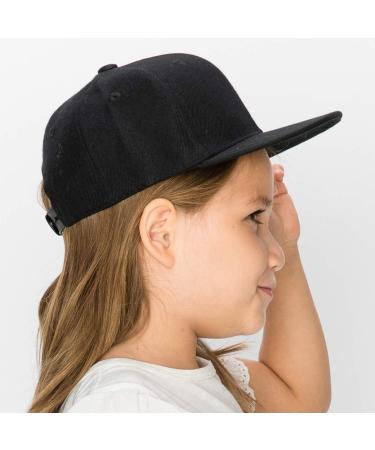 Infant to Toddler Kid's Black Flatbill Snapback Cap - Trendy Apparel Shop - One Size - Buy Online on SooperMarket.com