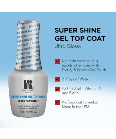 Red Carpet Manicure Fortify & Protect Super Shine Top Coat | Top Coat Essentials | Glossy Gel Nail Top Coat Top Coat Gel Nail Polish | 0.30 Fl. Oz. - Buy Online on SooperMarket.com