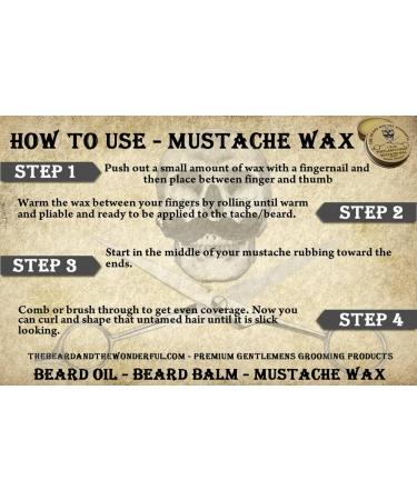Premium 60ml Moustache Wax and Beard Wax for Strong Hold and Growth Promotion | Moisture Resistant Formula | All Natural Sweet Orange Scent - Buy Online on SooperMarket.com