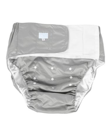 Reusable diaper for adults diaper for adults diaper for adults Adjustable washable diaper for older people reusable incontinence diaper pants without use (gray)
