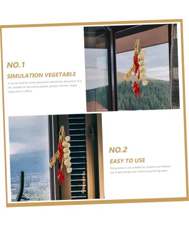 ABOOFAN 6 Pcs Simulation Vegetable Pendant Houseplant House Plants Artificial Fake Vegetable Skewer Chili - Buy Online on SooperMarket.com