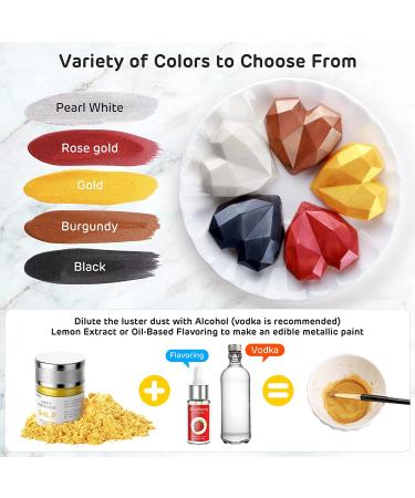 Nomeca Edible Luster Dust 8g Food Grade Gold Cake Dust - Metallic Shimmer Christmas Coloring Powder for Decorating Baking Fondant Gumpaste Chocolate Candy Drinks Cookies - Buy Online on SooperMarket.com