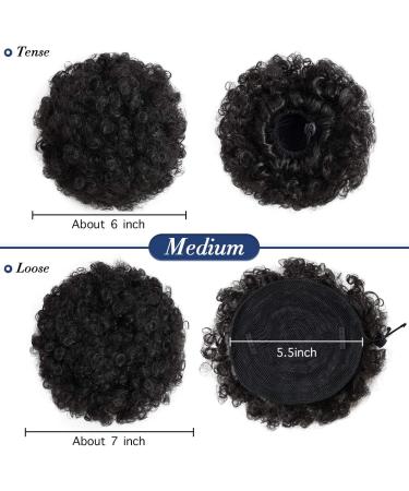 YAMEL Darkest Brown Afro Puff Drawstring Ponytail Extension - Medium Bun Updo Hair Piece for Black Women (Pack of 1) - Buy Online on SooperMarket.com