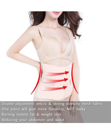 OKPOW Postpartum Belly Wrap - High Elastic Body Shaper Belt for Women, Maternity After Birth - Nude, Large - Buy Online on SooperMarket.com