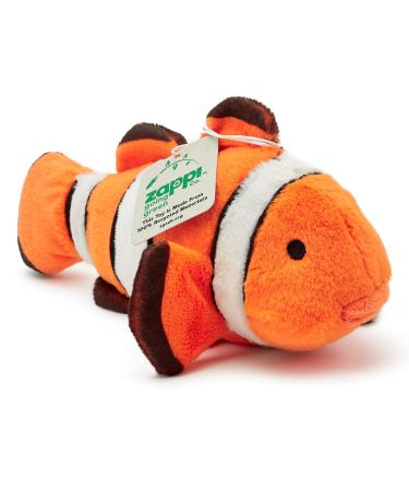 Zappi Co Ultra Soft Clown Fish Plush Toy (22 cm Length) - 100% Recycled Eco-Friendly Newborn Gift Realistic Lifelike