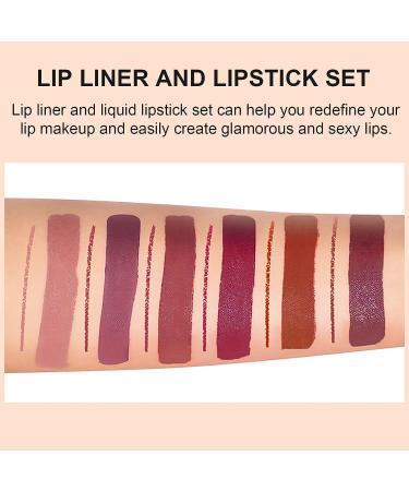 KIMIEYE 12Pcs Lip Liner and Lipstick Set - Waterproof Velvety Matte Lipstick Gift Kit for Women (SET A) - Buy Online on SooperMarket.com