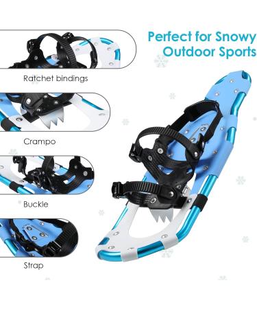 Premium Snowshoes with Adjustable Hiking Sticks - Aluminum Frame 3-in-1 Design Size 38-45 90-110 kg - Ideal for Men & Women - Includes Carrying Bag - Perfect for Snow Hiking - Buy Online on SooperMarket.com