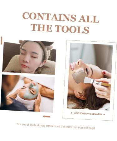 Mikinona 1 Set Four Piece Facial Mask Bowl DIY Facial Mask Tools Facial Mask Mixing Tools Makeup Kit Beauty Mask Facial Kit Skin Mask DIY Bowl Tool Mask Applicator Wooden - Buy Online on SooperMarket.com