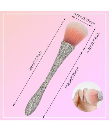 Premium Nail Dust Brush with Rhinestones - Fluffy Acrylic Duster for Nail Powder Removal | Essential Nail Tool - Buy Online on SooperMarket.com