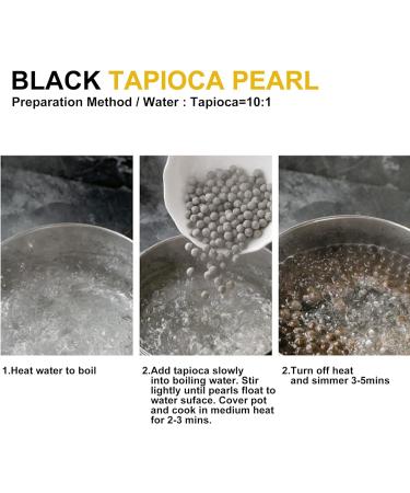 Black Tapioca Pearl Boba for Bubble Tea Drink Boba Milk Tea Catering Pack 1KG (Pack of 6) HALAL - Buy Online on SooperMarket.com