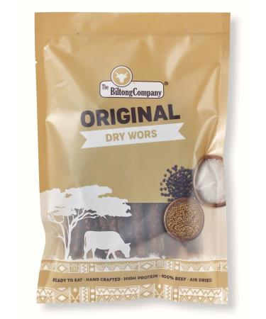 Dry Wors 500g Natural Spicy Beef Droewors by The Biltong Company High in Protein & Keto Diet-Approved Air-dried Traditional Boerewors Sausage 500 g (Pack of 1)