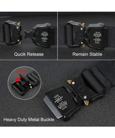 Leskyair 2 Series Tactical Belt for Men | High-Performance Military Hiking Belt - 3.8cm Wide | Includes TM Bag & Water Bottle Clip Hook - Black & Coffee - Buy Online on SooperMarket.com