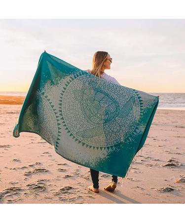 Sand Cloud Turkish Beach Towel - Oversized & Sand Proof - 100% Certified Organic Turkish Towel - Quick Dry Towel for Beach  Blanket or Bath Towel - As Seen on Shark Tank - Mandala Sea Turtle Green Mandala Sea Turtle Green Regular - Buy Online on SooperMarket.com