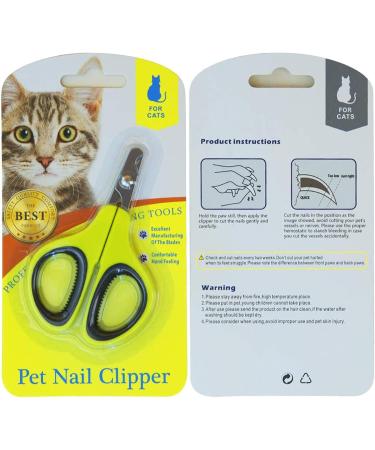 Alinana Cat Nail Clippers - Cat Nail mit Sharp Stainless Steel Blades Non-Slip Handle Professional Cat Claw Clipper for Small Pet Kitten and Rabbit Straight Blade - Buy Online on SooperMarket.com