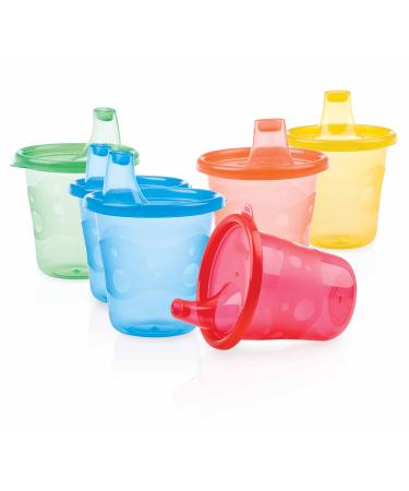 Nuby ID91121A plastic Pick Nick drinking cup set with lid 6er set with 6 cups and 6 lids 210 ml color -sorted 9 months 6 pieces (1 Pack) 6 (1 Pack) girl