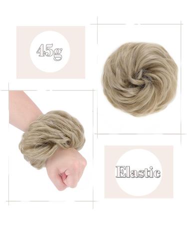 Synthetic Hair Bun Extension 45g - Ash Blonde Messy Hair Scrunchie for Women - Buy Online on SooperMarket.com