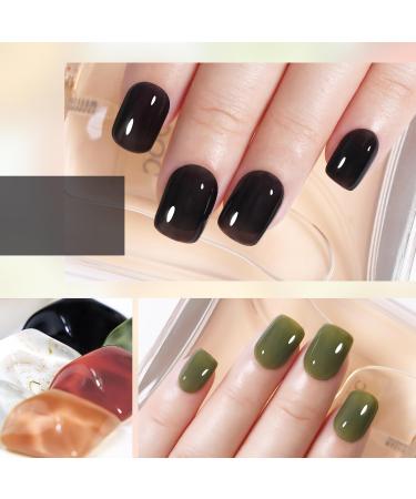 YTD LIKOMEY UV Nail Polish Shellac Set - 6 Translucent Colors Base & Top Coat 8 PCs 7.5ml Gel Kit for Professional Manicures - Buy Online on SooperMarket.com