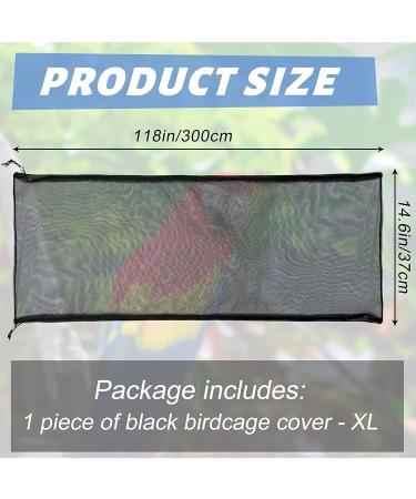 Adjustable Bird Cage Seed Catcher - Large Soft Mesh Skirt for Round & Square Cages - Buy Online on SooperMarket.com