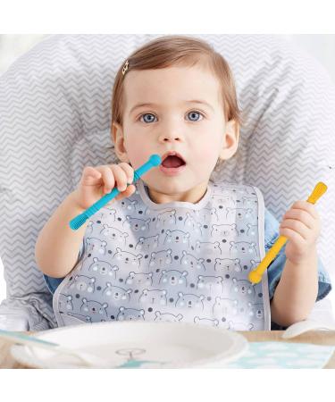 Meartchy Teething Tubes - 6 Pack Silicone Chew Straws for Babies 0-6 and 6-12 Months - Buy Online on SooperMarket.com