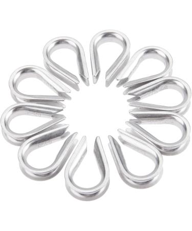 Mtsooning 10PCS Stainless Steel Rope Thimble Rigging Wire Chain Clamp Clip for Sailing Boat Anchor Fishing - Ideal for Commercial & Industrial Applications - Buy Online on SooperMarket.com