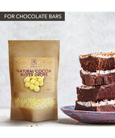 Cocoa Butter Drops 250g - Theobroma Cacao Butter - Cacao Nibs Food Grade - Superfood Rich in Antioxidants - Minerals and Vitamins - for all your Baking and DIY Beauty Recipe Needs - Buy Online on SooperMarket.com