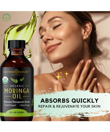 Nourish & Strengthen Hair from Inside Out with Moringa Oil & Capsules - Mother Nature Organics - Healthy Hair Growth - Buy Online on SooperMarket.com