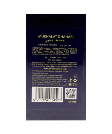 Swiss Arabian Mukhalat Dhahabi For Unisex - Luxury Products From Dubai - Long Lasting Perfume Oil - A Seductive Exceptionally Made Signature Fragrance - The Luxurious Scent Of Arabia - 0.4 Oz - Buy Online on SooperMarket.com