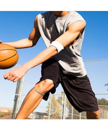 2 Pack Knee Brace Straps Patella Tendon Knee Strap Basketball Patella Tendon Stabilizer Knee Brace Super Silicone Leather Band Knee Brace Elasticity Fixed Protection Patellar Ring for Working Out Grey*2 - Buy Online on SooperMarket.com