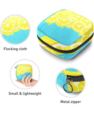 Anna Cowper Lemon Sanitary Napkin Storage Bag | Feminine Menstrual Cup Pouch | Nursing Pad Holder | Tampon Bags | Portable Period Bag for Women Teen Girls - Multi-colored - Buy Online on SooperMarket.com