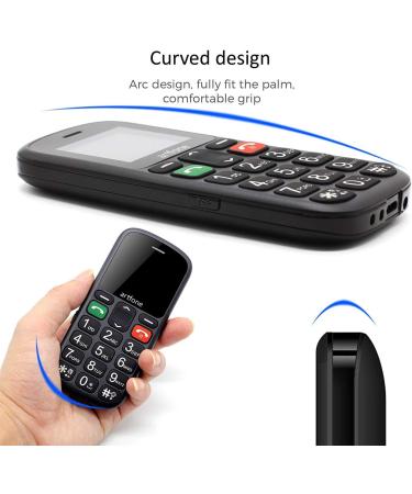Artfone CS181 Senior Cell Phone - Large Button Dual SIM Mobile with Emergency Button | Contract-Free GSM Phone for Seniors | Includes Black Charger - Buy Online on SooperMarket.com