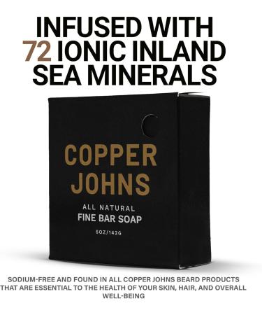 Copper Johns Dark Forest Fine Cold Process Shea Butter & Activated Charcoal Soap Bar for Men with Coconut Oil and Canola Oil for even Skin Tone Deep Cleanse Unclogs Pores Removes Dead Skin Cells - Buy Online on SooperMarket.com