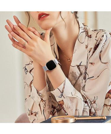 Stainless Steel Mesh Band for Fitbit Versa 3, Sense, Versa 4 - Small Silver - 5.5-7.5 - Buy Online on SooperMarket.com